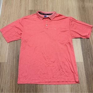 George Strait Cowboy Cut Collection by Wrangler Coral Polo Shirt for Men size L